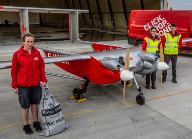 英國(guó)皇家郵政試行無人機(jī)投遞至偏遠(yuǎn)島嶼(圖1)